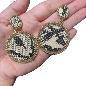 Snakeskin gold earrings